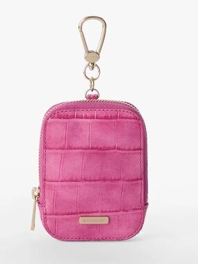 BRAHMIN Katelynn Pouch Pink Alba Genuine Leather, NWT